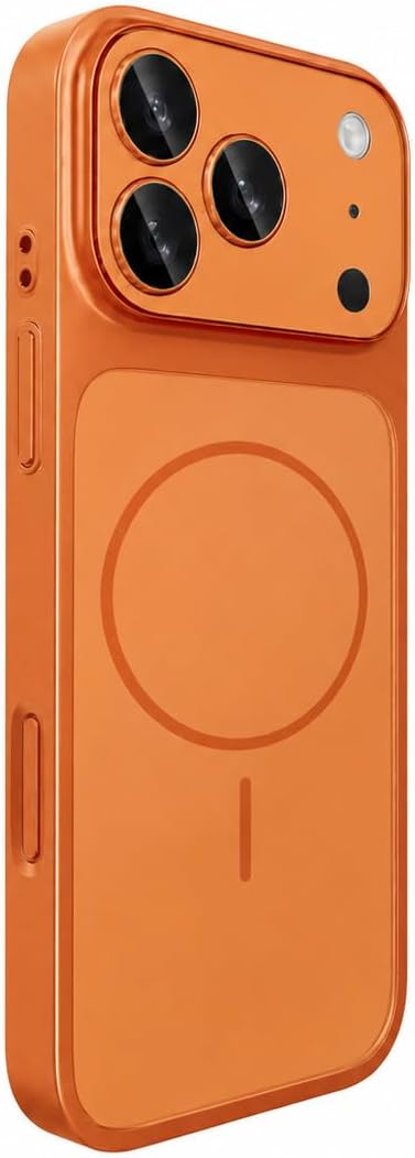 Polycarbonate Case for iPhone 17 Pro, Magnetic Ring (Orange) image 2