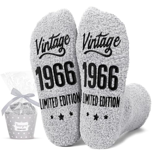 HAPPYPOP 60th Birthday Gifts for Men - Socks for 60 Year Olds, 1966 Birthday Socks, Ideal Gifts for 60 Year Old Man