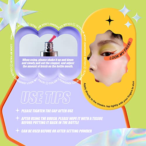 Viola House Liquid Blush, Color Changing Cheek Rouge Blush For Cheeks, Glossy Shiny Finish, Water-Based Color Pigments Rouge Stick #TOP3