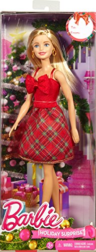 Muñeca Barbie con vestido festivo Holiday miniatura 6