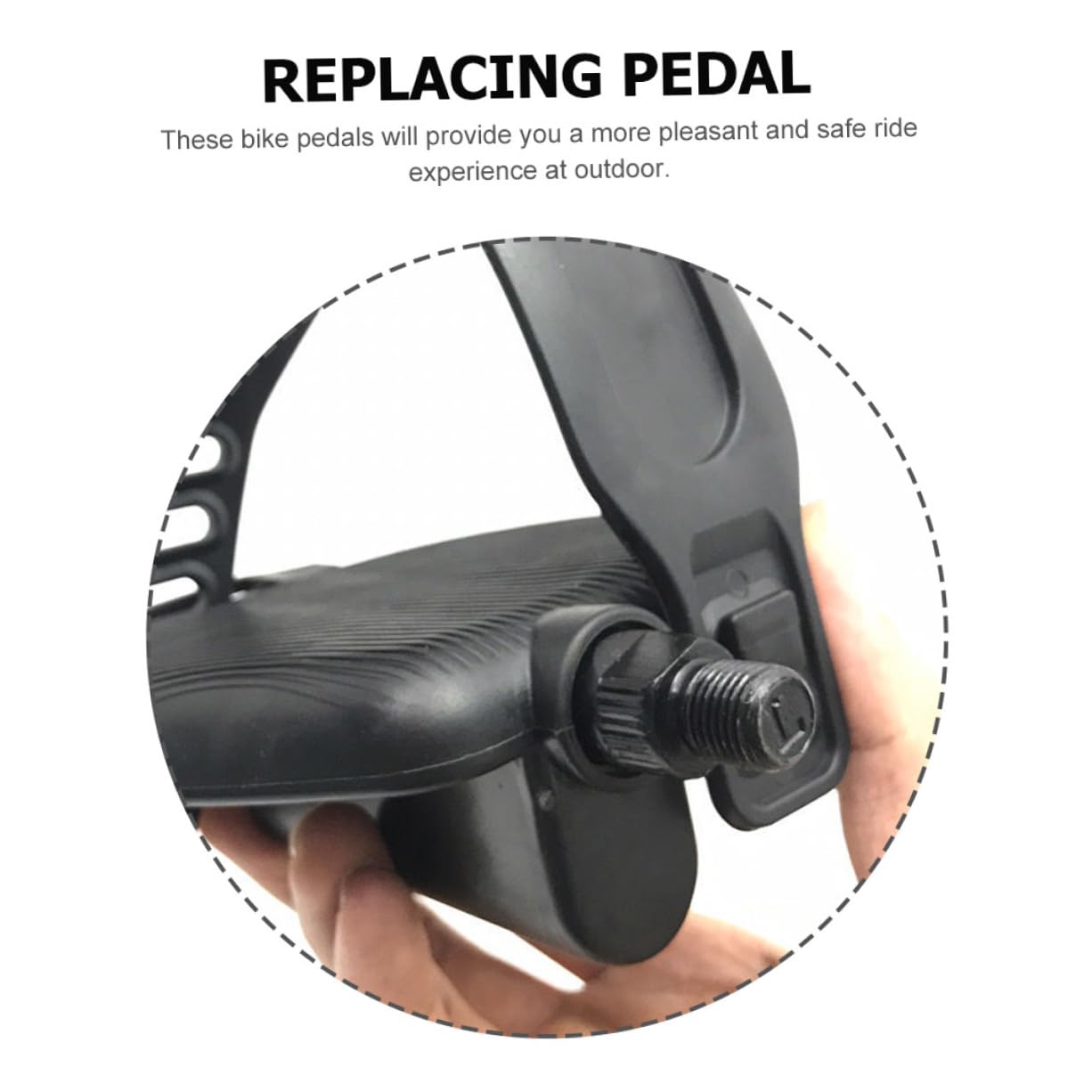 UPKOCH Pédales de Vélo d'exercice Noires Sangles en Caoutchouc Réglables, Faciles à Assembler Démonter, Accessoires pour Vélo Fitness en Extérieur