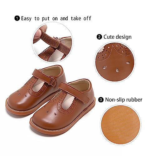 Image of GINFIVE Toddler Girls Mary Jane School Oxford Dress Flat Shoes for Wedding