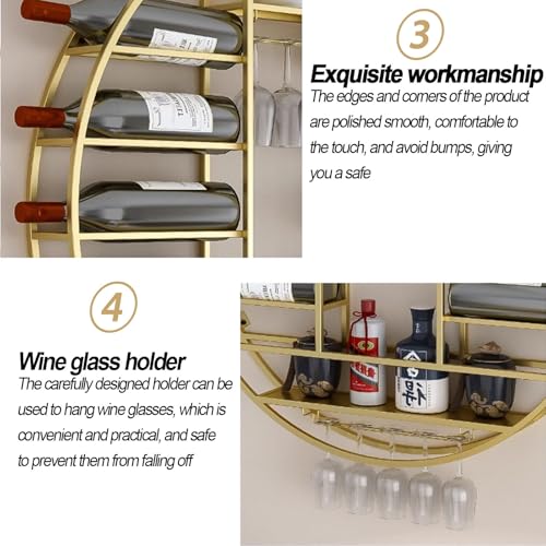 Étagère murale pour bouteilles de vin pour libérer le plan de travail de la cuisine