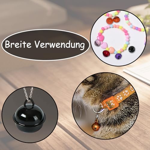 50 Stück 22mm Glöckchen Zum Basteln, Bunte Glocken Mit Öse, Metallglöckchen Für DIY Schmuck, Festliche Atmosphäre Schaffen, Haustier Accessoires Und Festliche Dekoration, 10 Farben