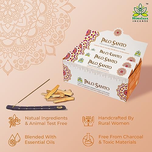 Image of Himalaya Premium Incense Sticks for Everyday Use | Aroma Fragrance Sticks | Pooja Room Items for Home & Prayers | Freshness Positive Energy (Polo Santo) (Pack of 12, Each of 15 GM)
