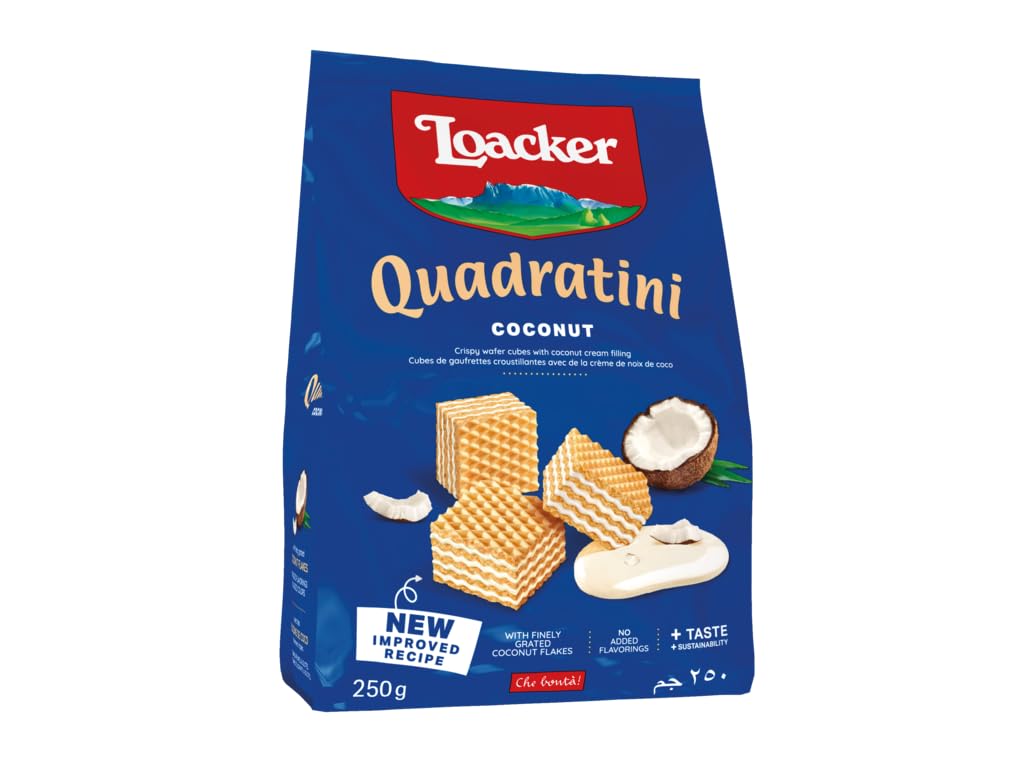 LoackerWAFER QUDRTNI COCONUT 250G, 8.82 OZ