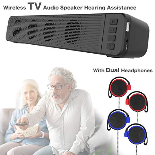 Digital Assisted Hearing Amplifier Wireless TV Speaker,Z-Roya Portable Speaker for Smart TV