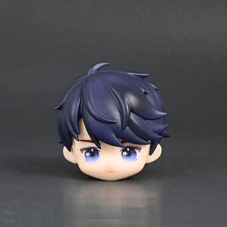 OB11 人形の顔 交換用人形の髪 ヘッドモールド アクセサリー OB11 GSC ボディ 1/12 BJD ヘッドシェル 人形ボディ おもちゃ ギフト (Dark Blue)