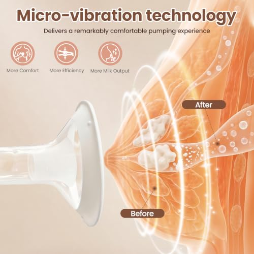 Image of NCVI Electric Breast Pump, 4400mAh Portable Breast Pump, 4 Modes 9 Levels