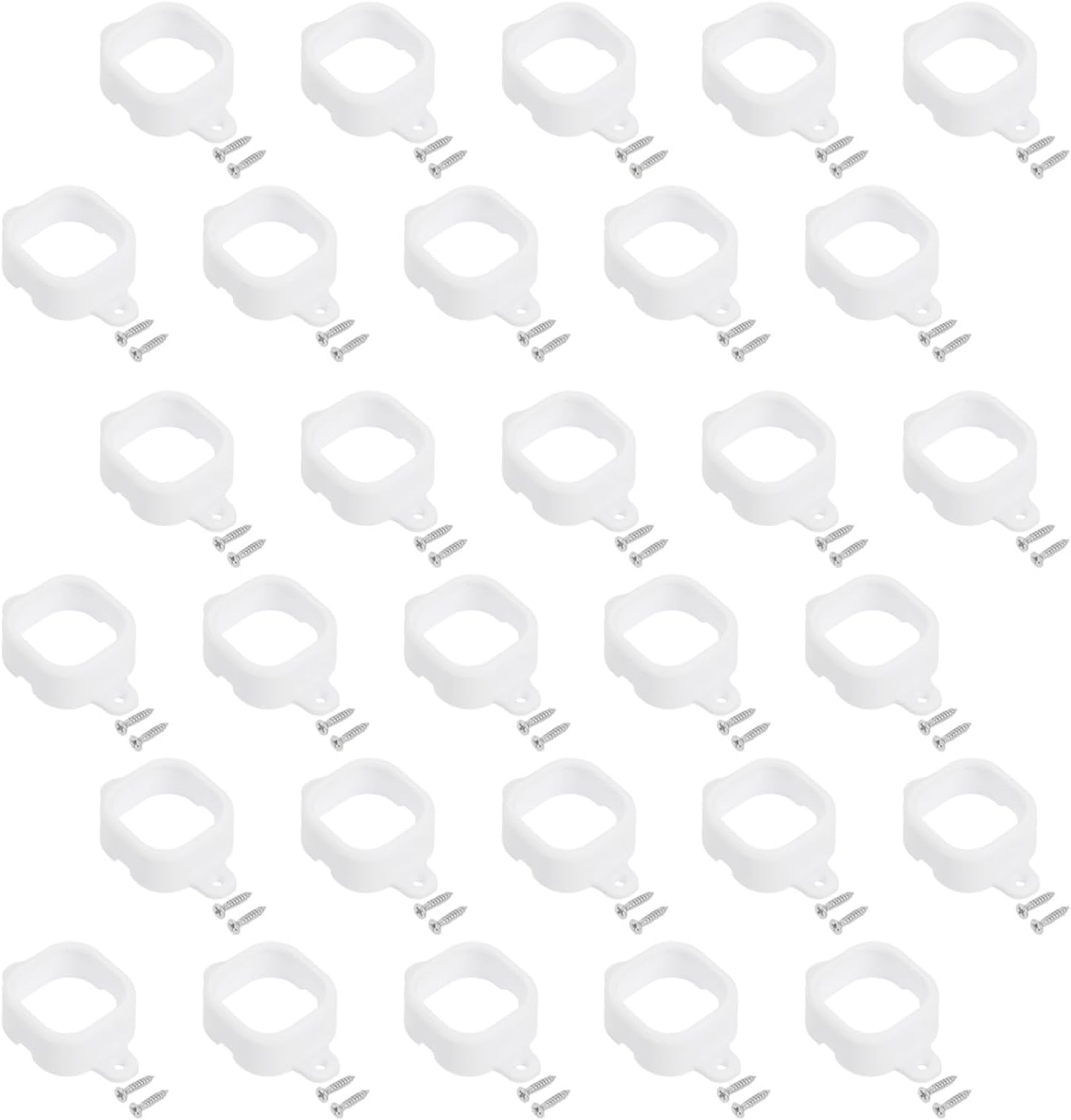 Secure Light Clips For Outdoor Fixtures H706 Featuring Dual Fastening Protection And Robust ForPETG Plastic Material For Stability In Harsh Weather(30pcs)