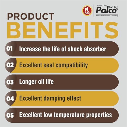 Image of PALCO PAL FRONT FORK OIL | Suspension Fork Fluid | Shock Absorber Oil for Comfortable Ride | Superior Damping Performance, and long-lasting suspension Oil 350 ml (Pack of 5)