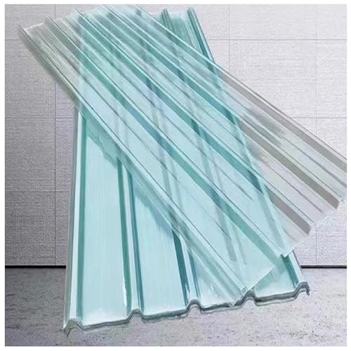 Transparente Fiberglas-Wellplatten – Dämm- und Tageslichtplatten für Dachdecker, Schuppen und Garage – 6er-Pack (0,9 x 0,5 m) – Polycarbonat-Dachlösung