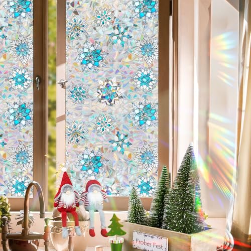 Película para ventana Snowflake de 17.7 x 43.3 pulgadas miniatura 2