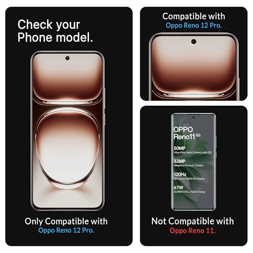 Image of ArmourPro Edge to Edge Screen Protector for Oppo Reno 12 Pro (6.7 Inch) with Easy Installation Kit | Crystal Clear, Case Friendly Coverage, Ultra Thin Membrane