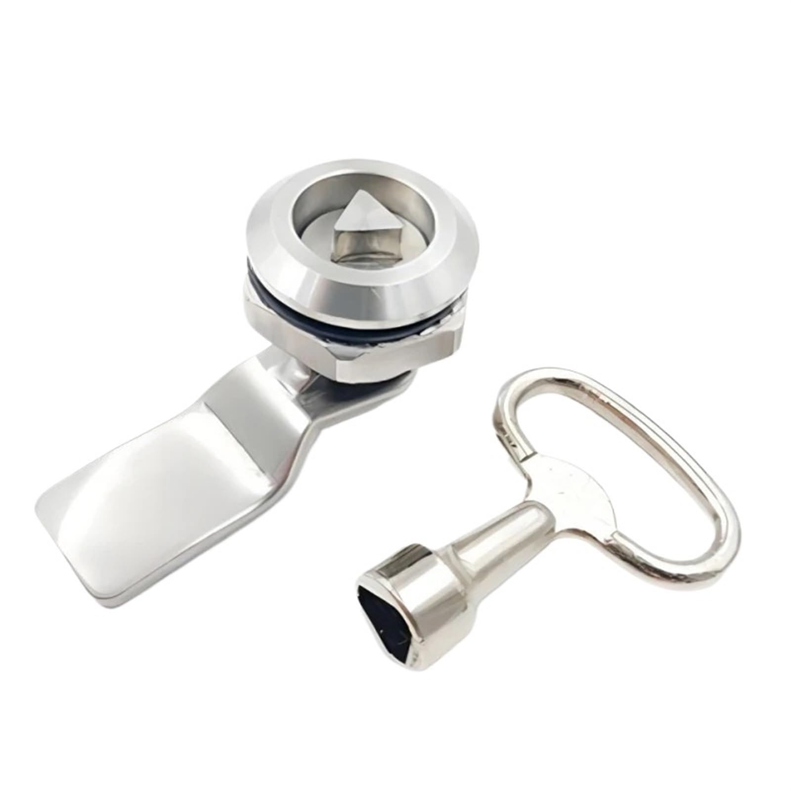 Zamki krzywkowe ze stali nierdzewnej 304, gwint 18 mm, do przemysłowej skrzynki rozdzielczej, trójkątny zamek językowy (A-set-H0-Stainless)
