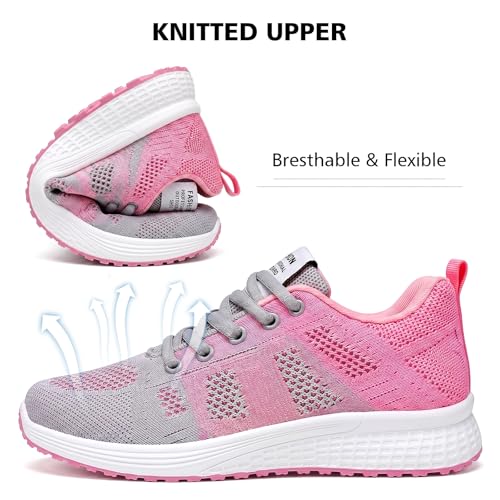 Image of Padgene Womens Sneakers Lightweight Tennis Walking Shoes Sports Running Shoes for Woman Mesh Breathable Gym Fashion Sneakers Athletic Comfortable Casual