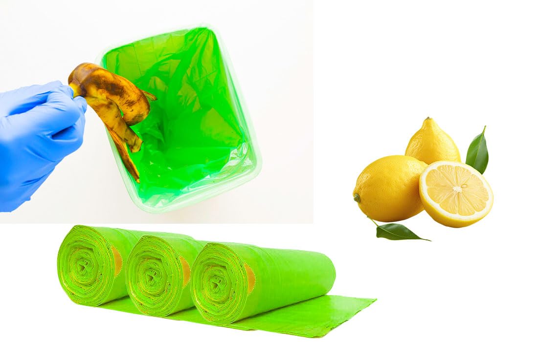 Lot De 3 Rouleaux De 20 Sacs Poubelle Indéchirables Avec Cordon De Serrage - 20 L - Parfum Citron Frais Actif