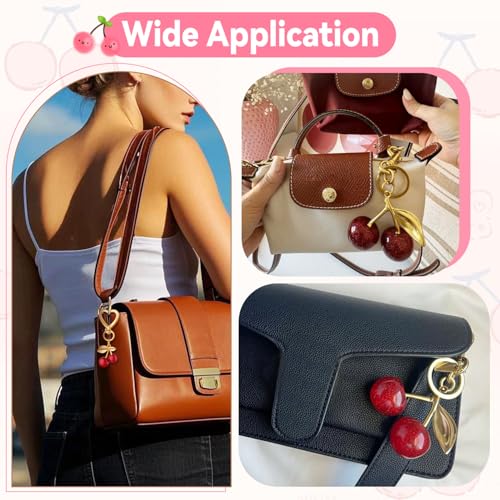 Image of TINKRSTUFF Cherry Bag Charm Cute Key Chains Cherry Purse Charms for Handbags, Strawberry Keychain Best Gifts