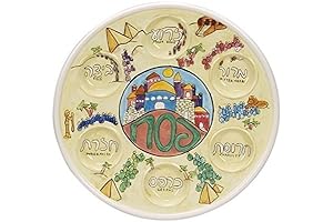 Enrich Your Passover Ritual with Our Exemplary Handpainted Relief Seder Plate