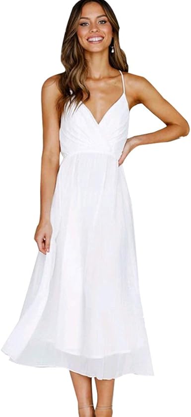 White wrap dress amazon Clearance