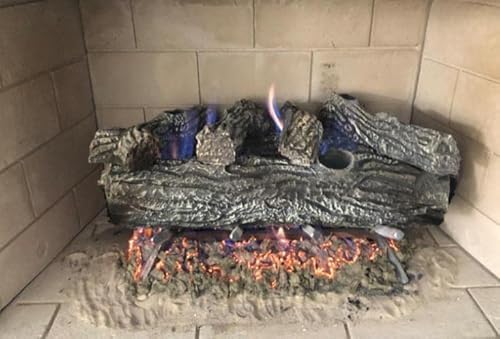 Zbxfcsh Glowing Embers Rock Wool Mixed With Vermiculite For Vented Gas Log Sets, Inserts,Fireplaces, Fire-Pit And Stoves #TOP2