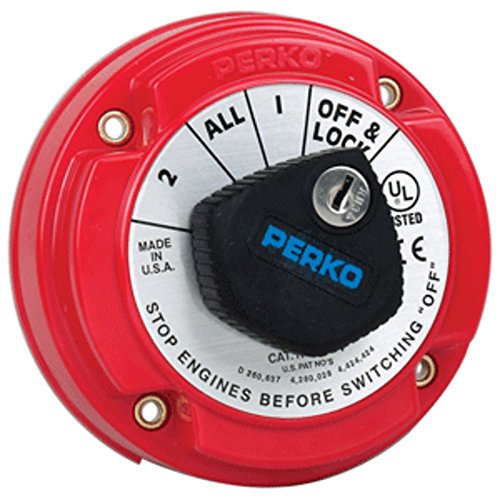 Perko 8504DP Medium Duty Battery Selector Switch w/Alternator Field Disconnect & Key Lock - 1 Year Direct Manufacturer Warranty