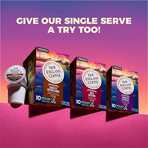 Image of New England Coffee Darkest Before Dawn Dark Roast Ground Coffee, 10oz Bag (Pack of 3)