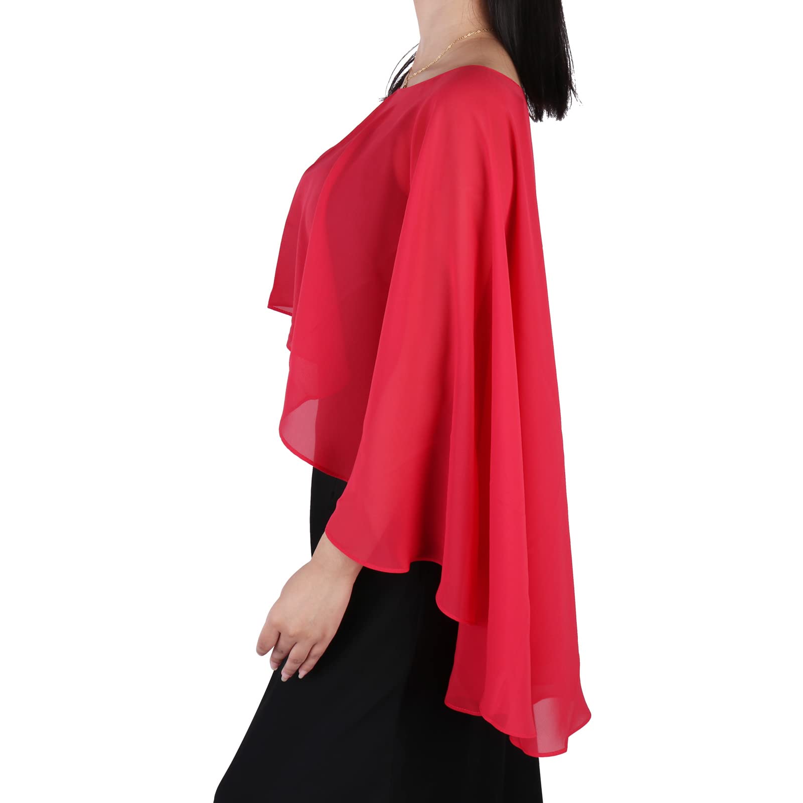 Ladiery Capas de gasa transparente suaves para mujer, chales ligeros y envolturas para vestido de fiesta de noche