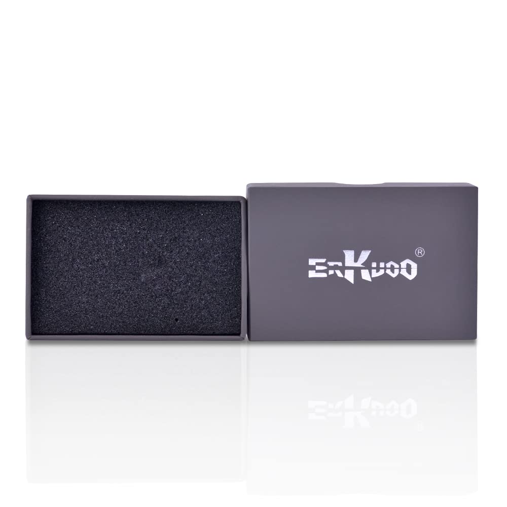 ERKUOO 2 PC Ear Hangers Calibri Peso dell'orecchio in acciaio inossidabile Espansore Penzolare Tunnel auricolari Tappi Barella Piercing Gioielli 6mm-8mm