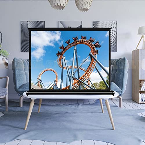 Pantalla de proyector portátil 30 pulgadas 4:3 con soporte miniatura 4