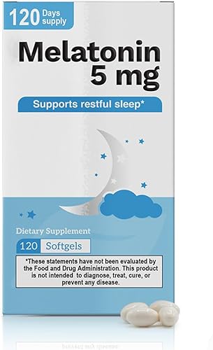 Miniatura 8 de Nutra Nutrition Cápsulas blandas de melatonina de 5 mg para adultos, 120 porciones, ayuda simplemente para dormir para soluciones naturales para