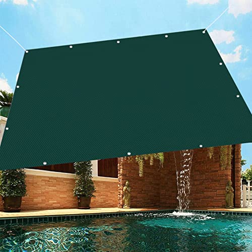 Voile d'ombrage rectangulaire 1.2x4m vert avec oeillets pour balcon
