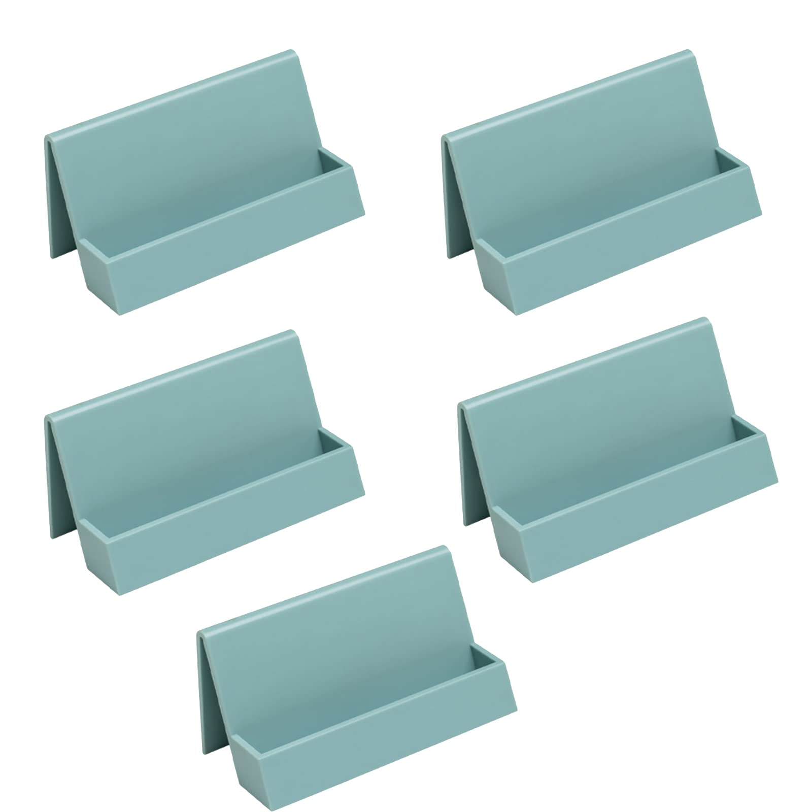 Business Card Holder Stand Modern Desktop Card Holder - Lake Blue ...