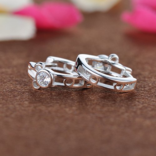 Infinite U Huggie Earrings 925 Sterling Silver Small Hoop For Women/Girls (Mouse) #TOP3