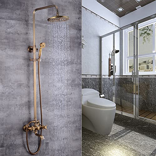 Ensemble de douche - Système de douche à effet pluie avec robinetterie - Pommeau de douche à effet pluie - Pommeau de douche - Pommeau de douche - Pommeau de douche -...