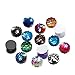 JulieWang 100pcs Mermaid Scales Skin Cabochons Resin Mixed Shinny Color for Jewelry Making (12x12mm)