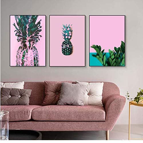 Plante verte toile peinture sans cadre pour grand mur vide