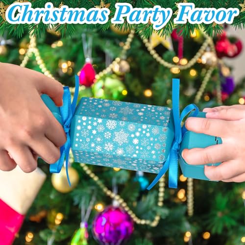 Xinnun 50 Packs Christmas Cracker Kit No Snap Xmas Party Table Favors Snowflake Reindeer DIY Christmas Party Cracker Candy Boxes for Holiday Dinner Decoration Gift (Winter Style) by Xinnun - Image 4