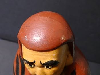 昭和レトロ 陶器製 赤達磨大師 ダルマ大師 仙人置物 古玩 骨董 アンティーク 昭和レトロ 陶器製 赤達磨大師 ダルマ大師 仙人置物 古玩 骨董