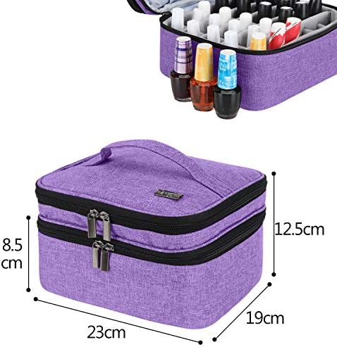 Amazon Co Jp Luxja マニキュアケース ネイルカラー 15ml 30ボトル ネイル道具 収納 整理 持ち運び ケースのみの販売 紫 旅行用品 旅行小物 通販