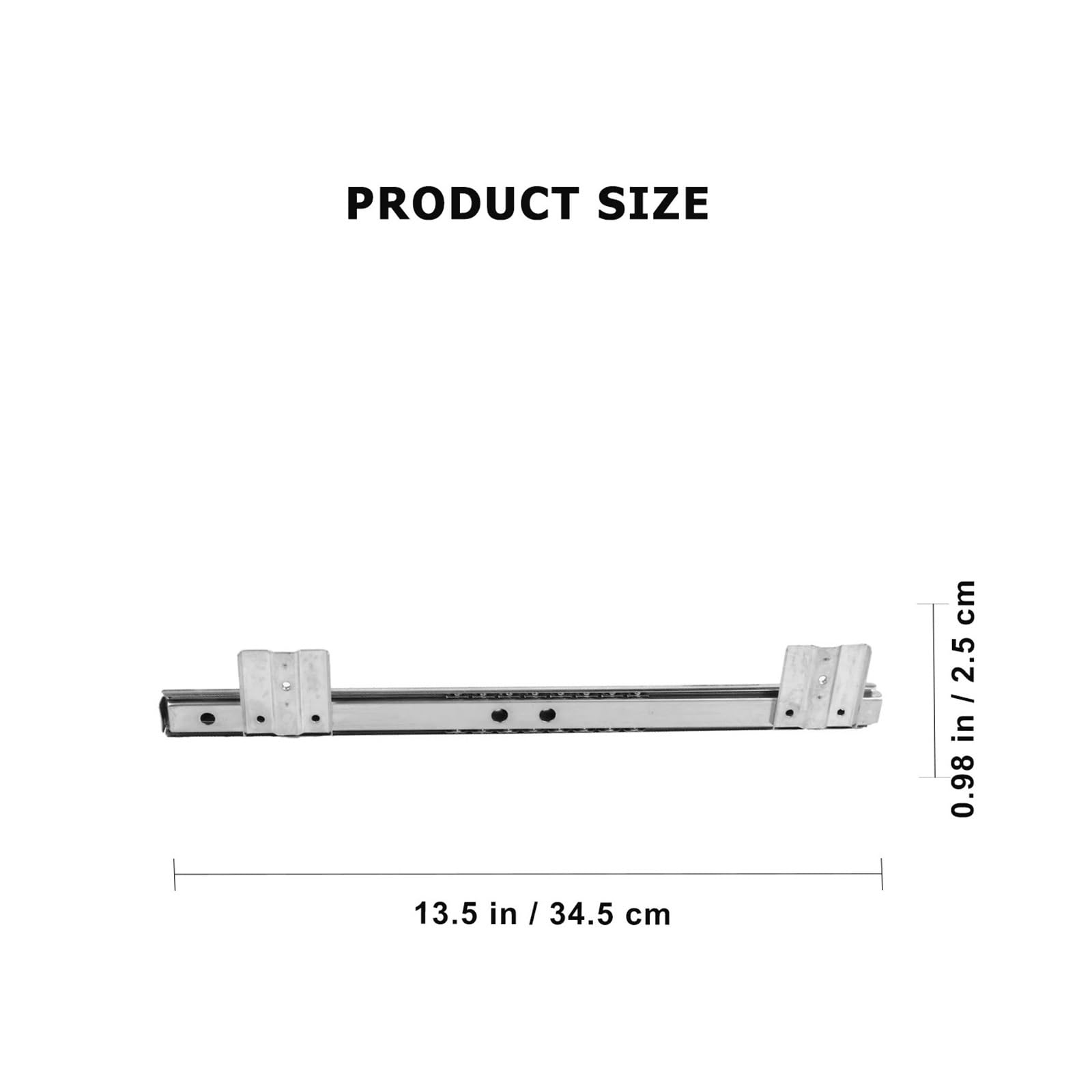 Guide per cassetti con cuscinetti a sfera montati Hardware For Scorrimento Da Scrivania Con Binario Estraibile 1 Paio(Silver)