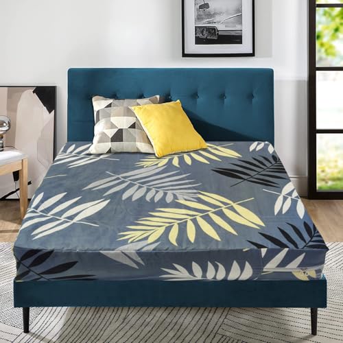 Image of WELLFIT Premium Glace Cotton 300 TC Mattress Cover /Protector for Single Size Bed with Zip /Chain /4x6.25 ft / 48x75x6 inch