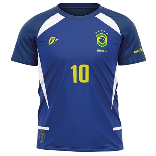 Camiseta Filtro UV Infantil Brasil Canarinho Amarelo Copa Torcedor