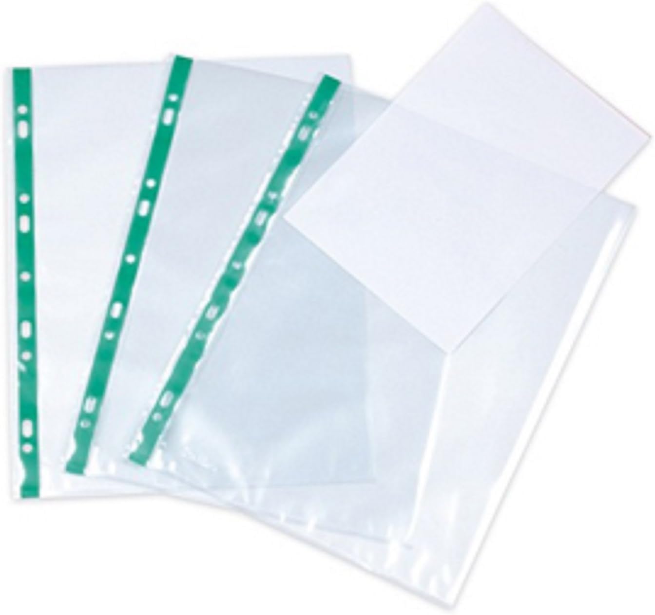 Heavy Duty Extra Strong A4 Punched Pockets Filing Glass Crystal Clear 90 Micron (400)