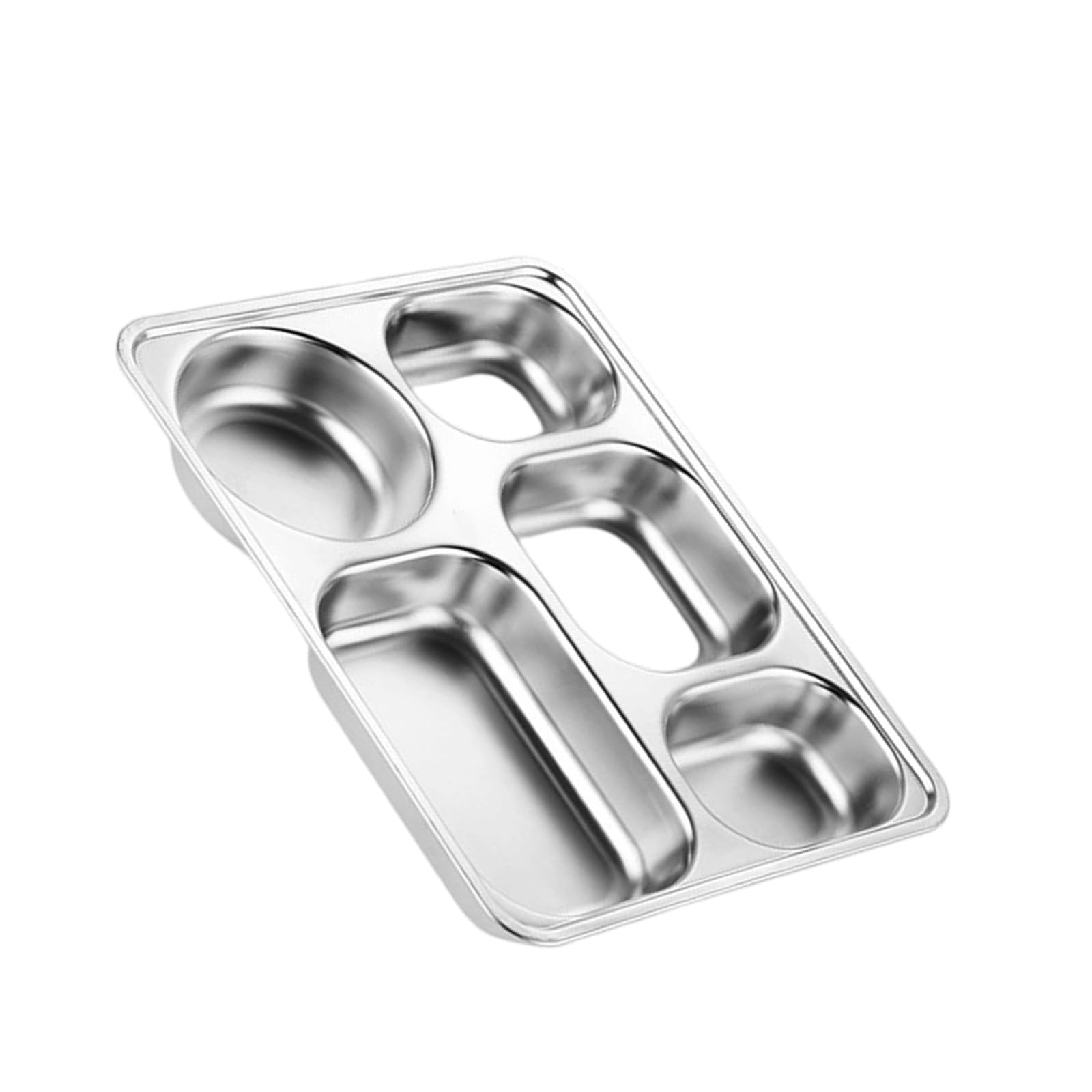 MALSSE Food Grade Metal Serving Tray Easy Cleaning Surfaces Buffet Plate for Home Dining and Picnics Essential Rustproof Camping Plate
