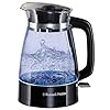 Russell Hobbs Wasserkocher [1,7l, 2400W, optimierte Design-Ausgusstülle aus Glas, LED-Beleuchtung] Classic Design (Schnellkochfunktion, abnehmbarer Deckel, Kalkfilter,Boden aus Edelstahl)26080-70