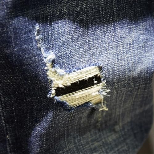 Mens Spring Ripped Jeans Slim Fit Dark Blue Destroyed Torn Moto Biker Pants Hip Hop Jeans Denim2