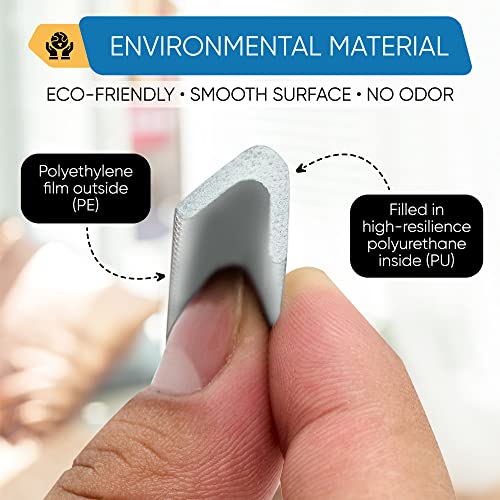 Adhesive V Shape Weather Stripping Weatherstrip, Flex Seal Strip Foam Door Frame Insulation Side Jamb Bottom Groove Gap Filler Soundproof V Weatherstripping (White, 1/2 In X 1/2 In X 26 Ft) #TOP7