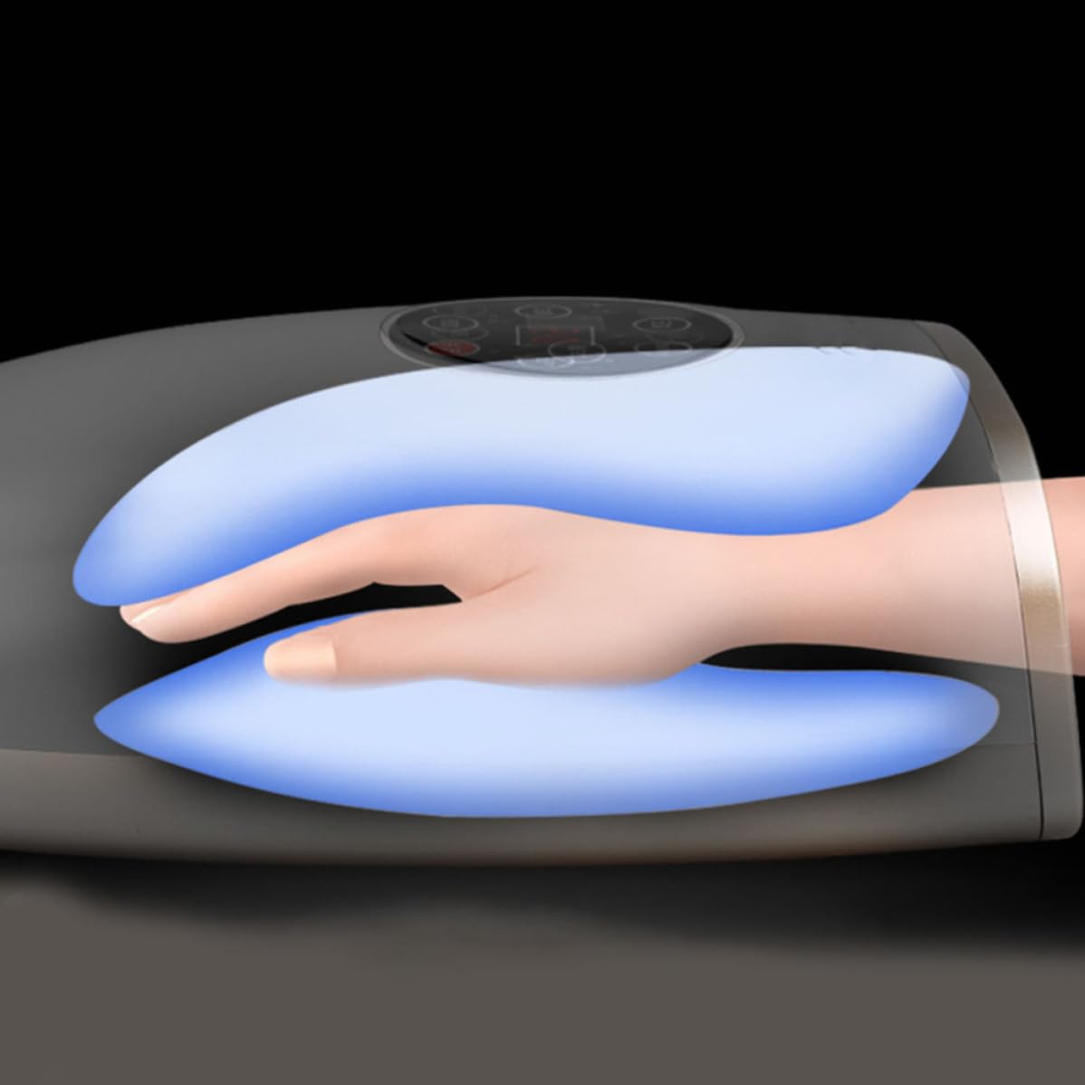 Elektrisches Handmassagegerät für Handflächen und Gelenke 6w Weiß