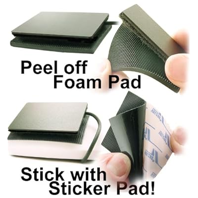 Extra Large Ergo Touchpad ETP001ELTP Wired USB - Black - Low Profile - Easy Attach with Included Hook & Loop or Separate Tabletop Foam Pad, 3.8 x 3 Inch Dimension